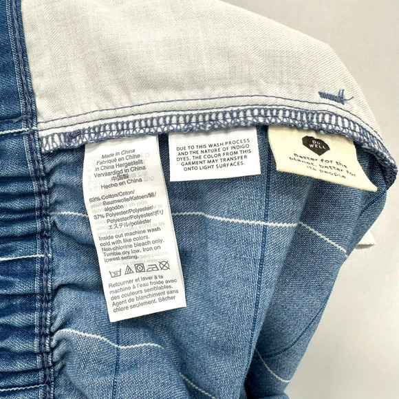 Madewell Denim Paperbag Shorts Windowpane Check Size 29 High Rise Preppy NWOT - Picture 8 of 9
